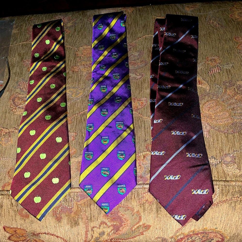 3 psycho bunny neck ties the Beatles